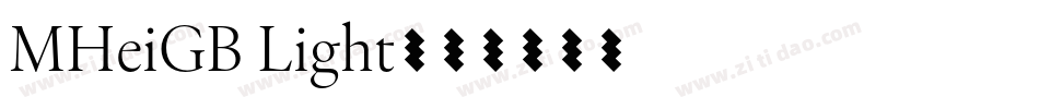 MHeiGB Light字体转换